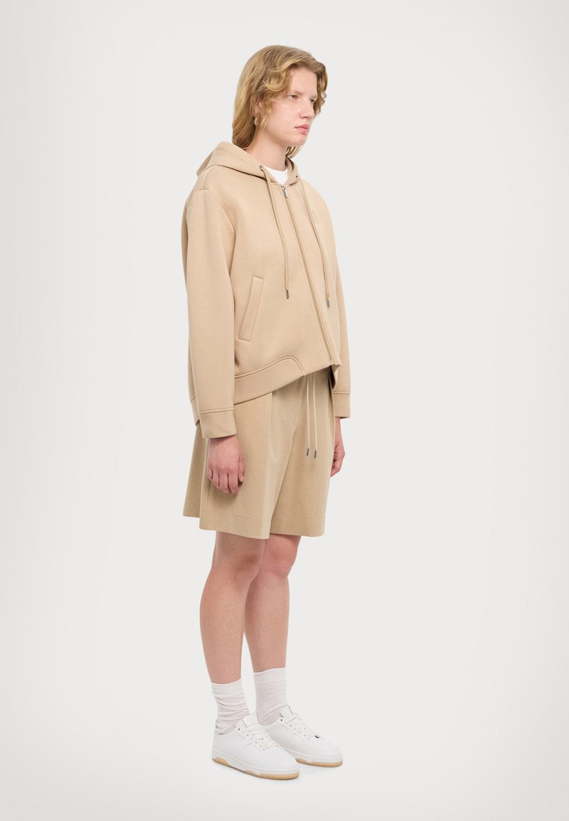 WEEKEND MaxMara PARSEC - Majica s kapuljačom i patentnim zatvaračem - beige