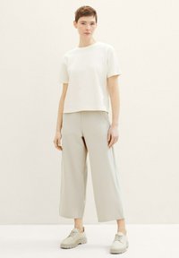 TOM TAILOR DENIM EASY CULOTTE - Pantaloni - beige grey
