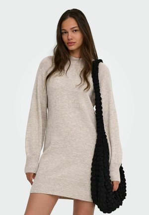ONLY, ONLOLIVIA LS HIGH NECK DRESS CC KNT - Robe pull - humus