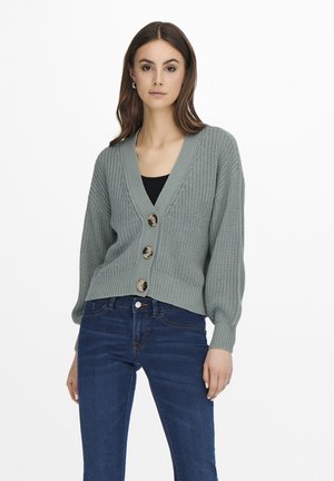 JDY JUSTY L S SHORT NOOS - Strickjacke - abyss