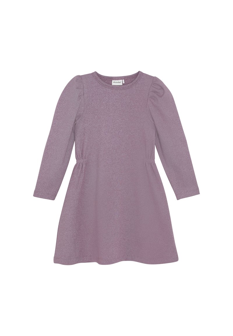 Minymo LONG SLEEVES GLITTER RIB - Cocktailklänning - rose brown