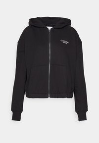 Calvin Klein Jeans Mikina na zip - black