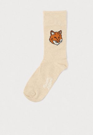 FOX HEAD SOCKS UNISEX - Sokid - light beige melange