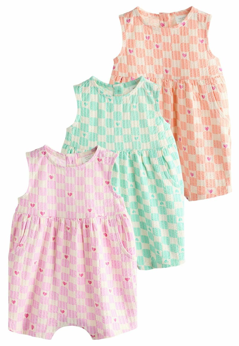 Next 3 PACK  - REGULAR FIT - Tuta jumpsuit - multi pastel checkerboard