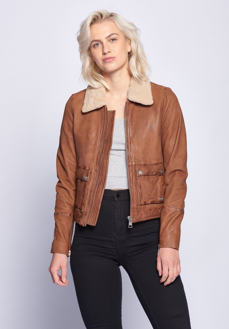 Maze Lederjacke - cognac