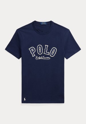 CUSTOM SLIM FIT WESTERN-LOGO T-SHIRT - T-shirt con stampa - cruise navy