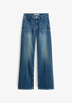someday. MID RISE LONG FLARED FIT - Flared Jeans - mid wave blue