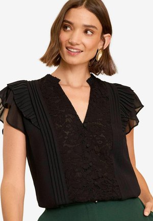 Love & Roses FLUTTER SLEEVE REGULAR FIT - Palaidinė - black