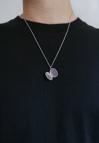 PAVÉ PRITSANA LOCKET NECKLACE - Collier - silver-coloured