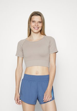 Even&Odd active Μπλουζάκι με στάμπα - taupe