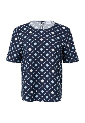 comma casual identity, T-shirt print - tiefblau