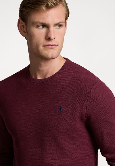 Polo Ralph Lauren KNIT COTTON CREWNECK SWEATER - Jersey de punto - damson red