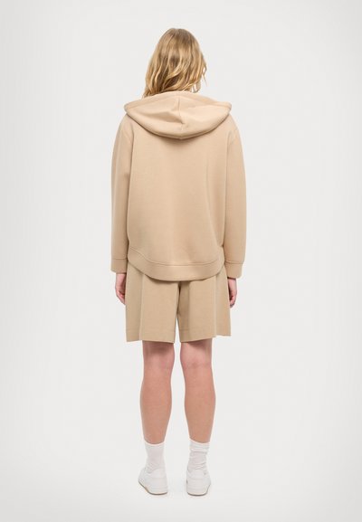 WEEKEND MaxMara PARSEC - Majica s kapuljačom i patentnim zatvaračem - beige
