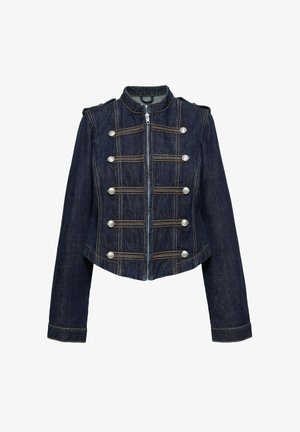 PULL&BEAR, STAND COLLAR - DENIM JACKET - Cowboyjakker - dark blue