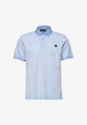 Street One MEN, SHORT-SLEEVE POLOSHIRT IN A GARMENT DYE LOOK - Polo - beach blue