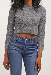 Topshop Stickad tröja - black