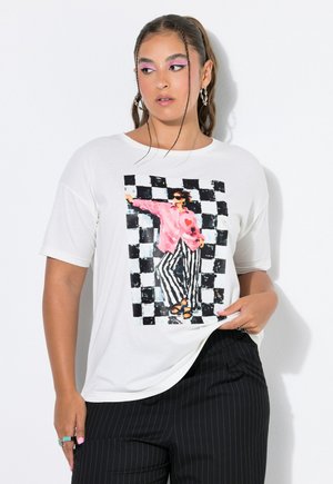 Studio Untold, FASHION OVERSIZED SHORT SLEEVE GRAPHIC TEE - T-shirt print - off-white