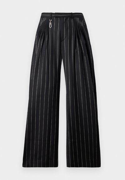 Palomo PINSTRIPED CRUISING TAILORED TROUSERS UNISEX - Püksid - black
