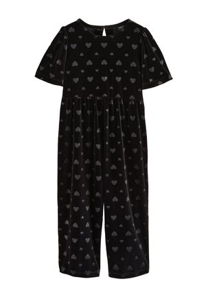 REGULAR FIT - HEART EMBOSSED - Overal - black