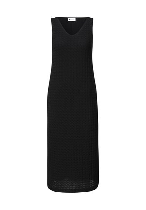 Street One, MIDI DRESS WITH V-NECK MADE OF LACE - Freizeitkleid - black
