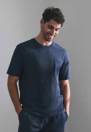Next, REGULAR FIT - SHORT SLEEVE JERSEY PYJAMAS SET . - Pyjama set - navy blue