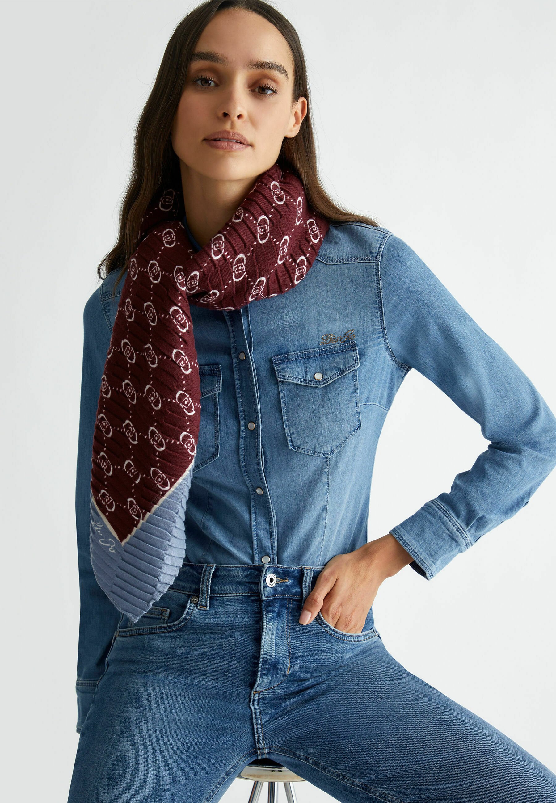 LIU JO Scarf - burgundy/mottled berry - Zalando