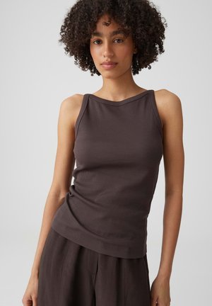 OPUS, SLIM FIT STRETCH COMFORT - Top - affogato