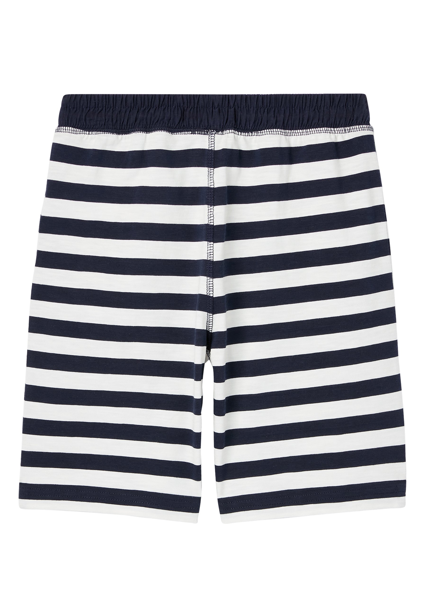 navy white striped shorts