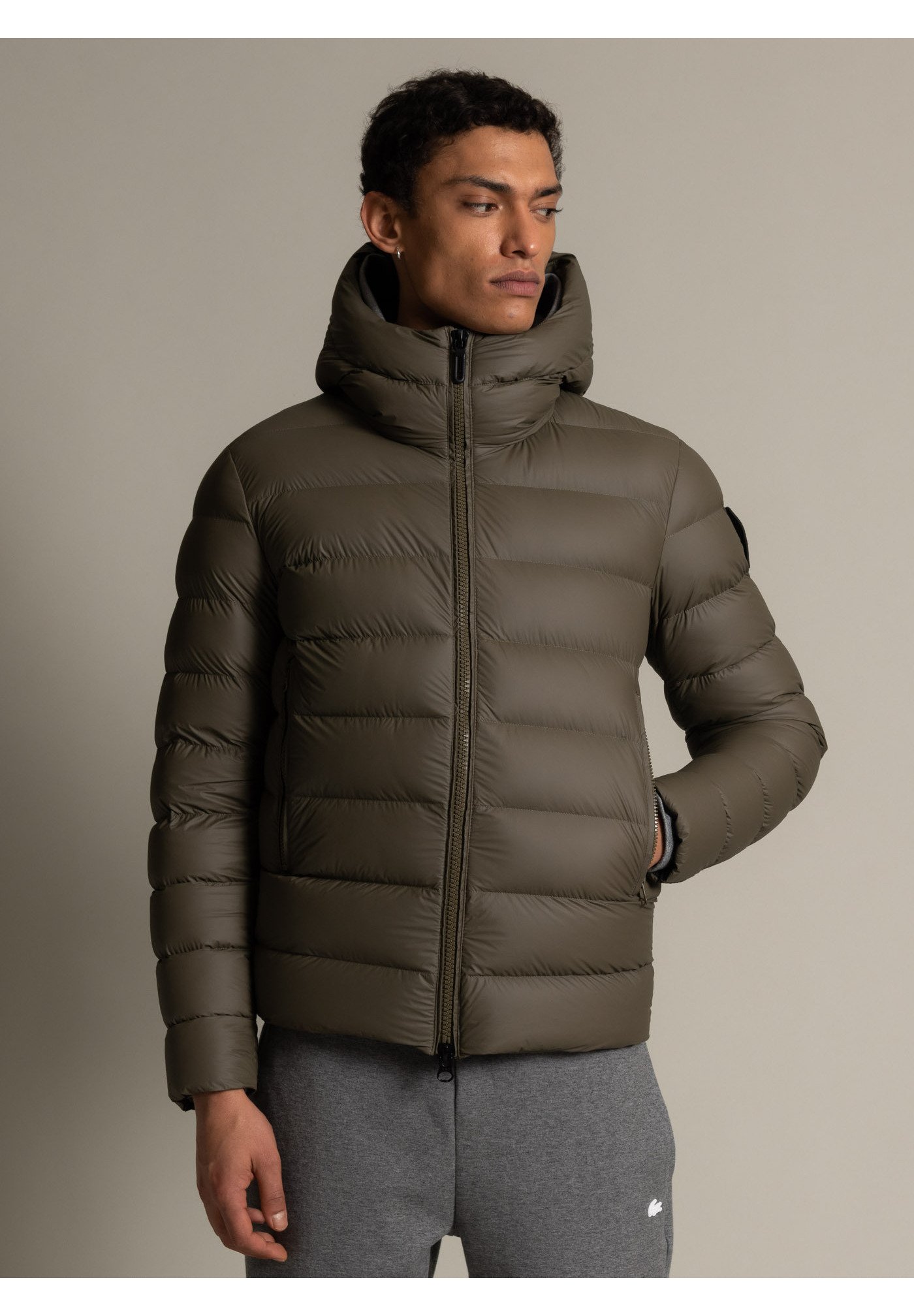 criminal damage chevron puffer jacket