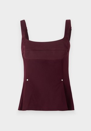 DOUBLE SIDED SLEEVELESS FITTED WAIST - Topper - aubergine