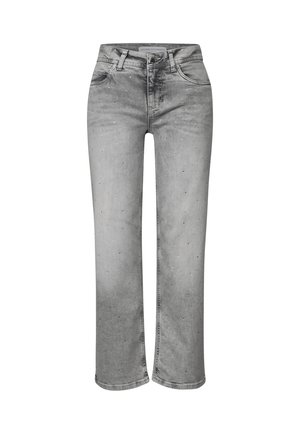 Street One MIT SCHMUCKSTEINEN - Straight leg jeans - grau