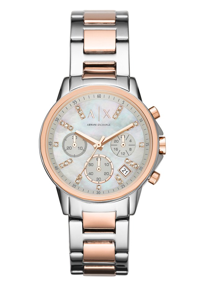 Chronograph - roségold-coloured/silver-coloured