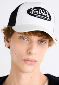 Von Dutch - TRUCKER BOSTON UNISEX - Kepuraitė - white/black Miniatiūros vaizdas 1