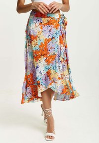Liquorish Wrap skirt - multi-coloured