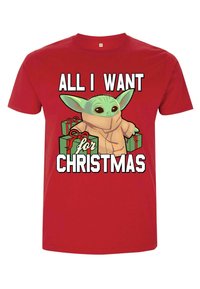 Star Wars STAR WARS THE MANDALORIAN CHRISTMAS BABY V2 - T-shirt z nadrukiem