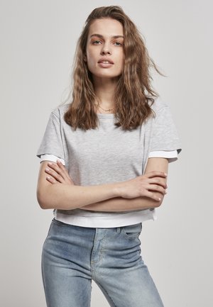 T-Shirt basic - lightgrey/white