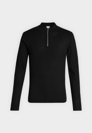 Lindbergh, HALF ZIP MOCK NECK - Jumper - black
