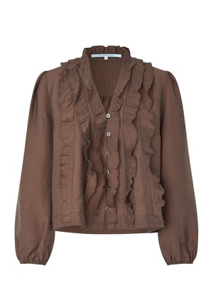 Second Female, RAYNA FRILL BLOUSE - Πουκαμίσα με κουμπιά - carafe