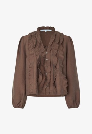 Second Female, RAYNA FRILL BLOUSE - Nööpidega pluus - carafe