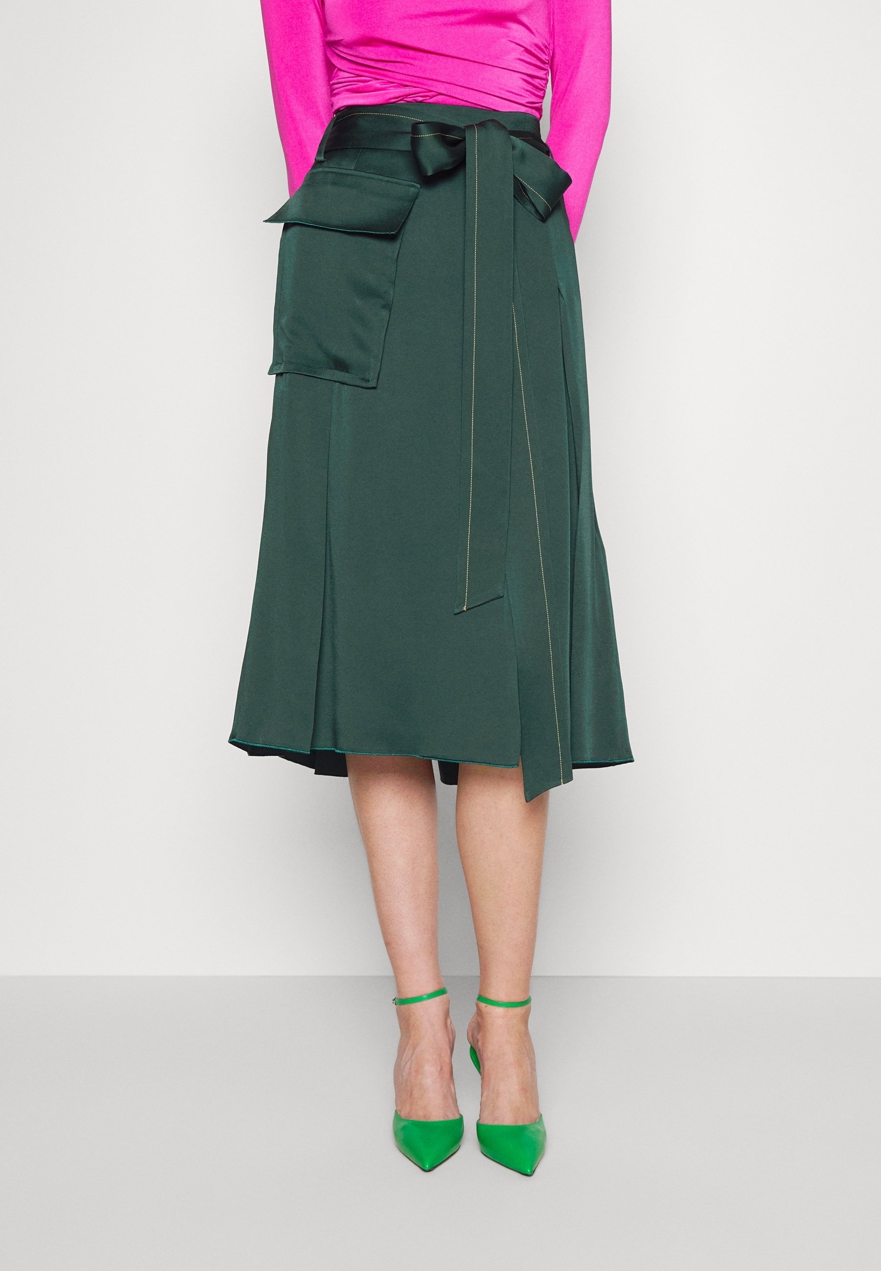 Victoria Beckham Pleated skirt - dark green - (Pre-owned