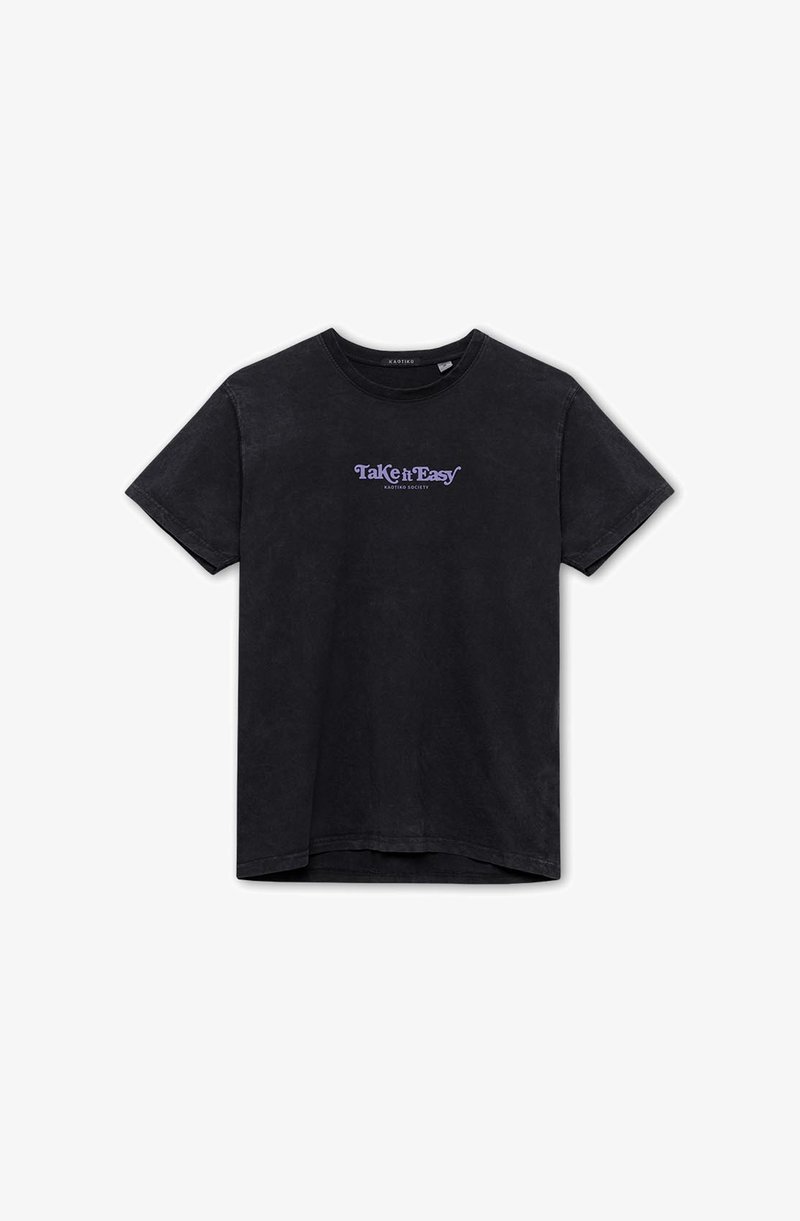 Kaotiko TAKE IT EASY UNISEX - T-shirt print - black