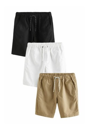 Next PULL-ON 3 PACK - REGULAR FIT - Short - black white tan