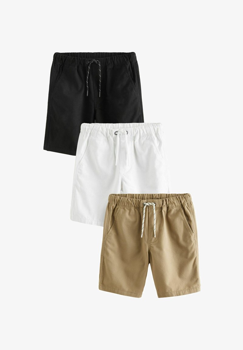 Next PULL-ON 3 PACK - REGULAR FIT - Šorti - black white tan