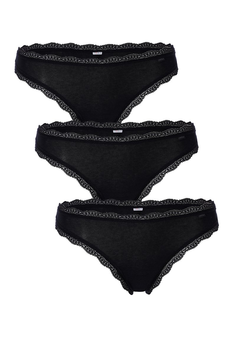 Lovable FANCY SOFT PACK OF 3 - Slip - nero - Zalando.it