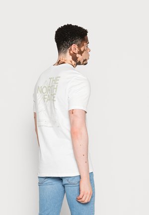 MOUNTAIN OUTLINE TEE - T-shirt con stampa - whitetea green