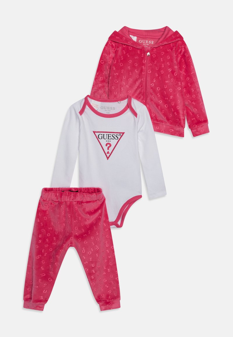 Guess BABY TAKE ME HOME UNISEX SET Survêtement sateen fuchsia/rose