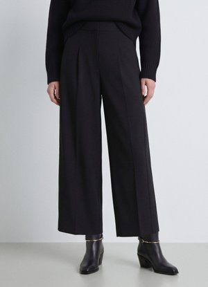 Calliope, PANTALONE LUNGO TINTA UNITA - Trousers - ultrablack