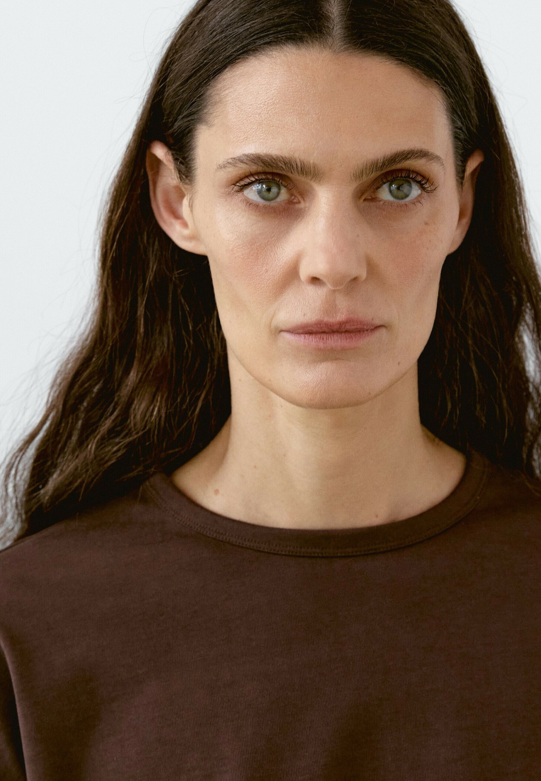 Massimo Dutti OVERSIZE HEAVY WEIGHT - Basic T-shirt - dark