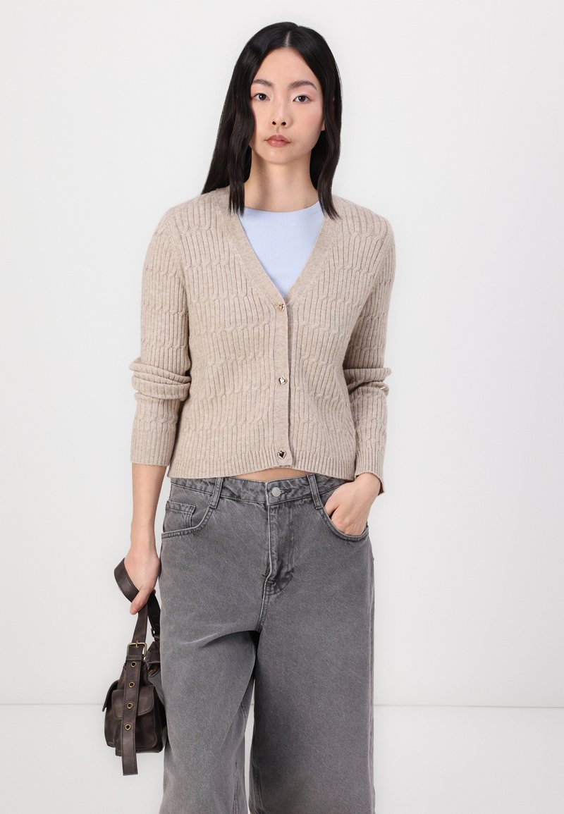 Only Cardigan Beige Zalando Strickjacke Only ONLY Cardigan Cloud