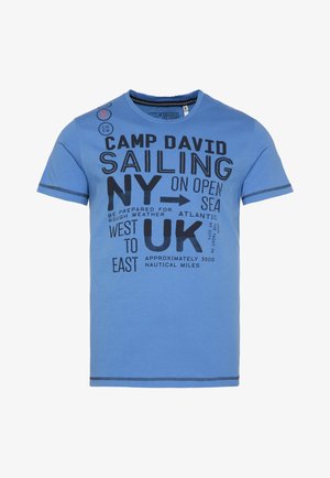 Camp David RUNDHALS MIT ARTWORK - T-shirt print - sky blue